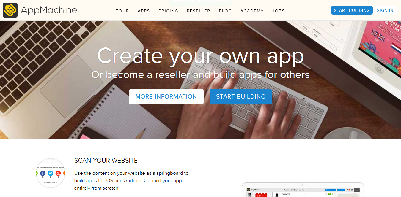 Sette delle Migliori Piattaforme per Costruire App Fantastiche Screenshot 2018 09 15 AppMachine - Sette delle Migliori Piattaforme per Costruire App Fantastiche